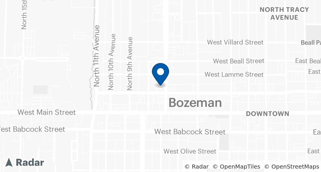 Map of Dairy Queen Location:: 107 N 7th Ave, Bozeman, MT, 59715-3303